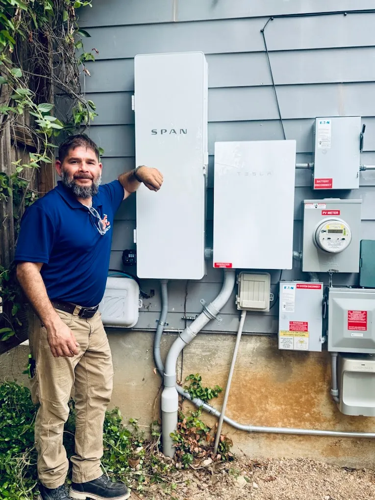 Anthony with a finished SPAN install