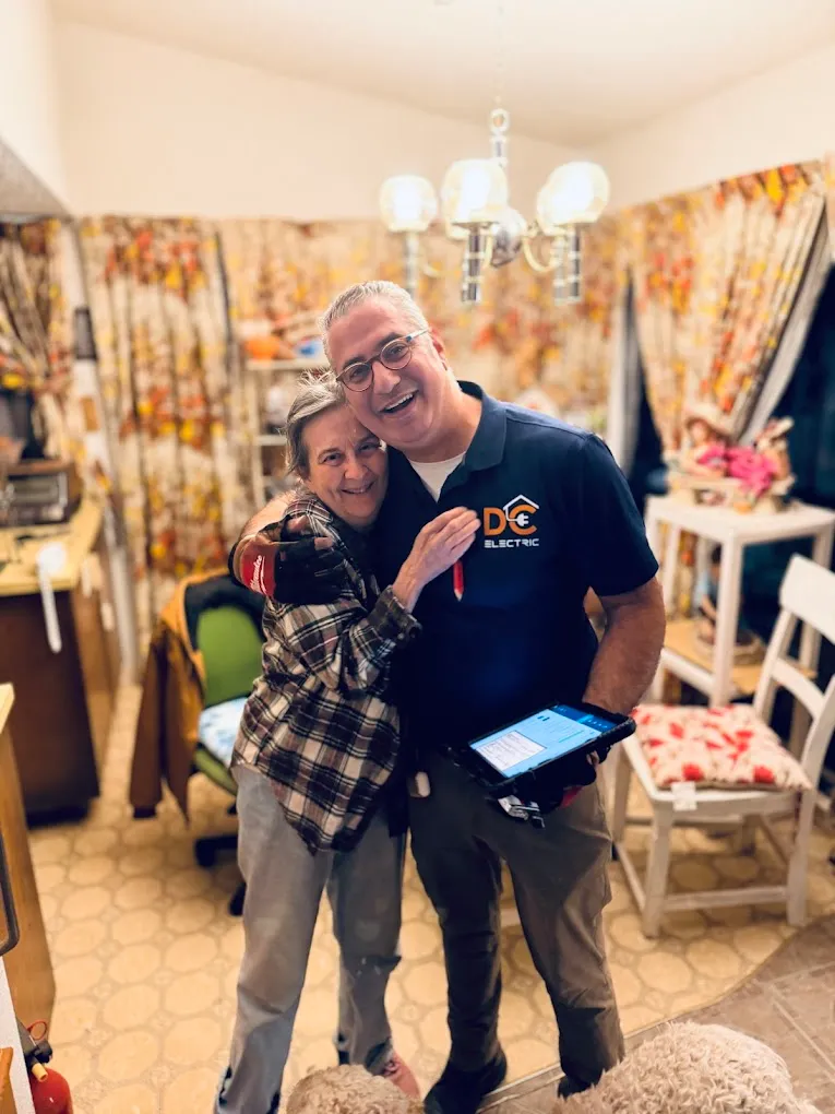 Danny with a customer