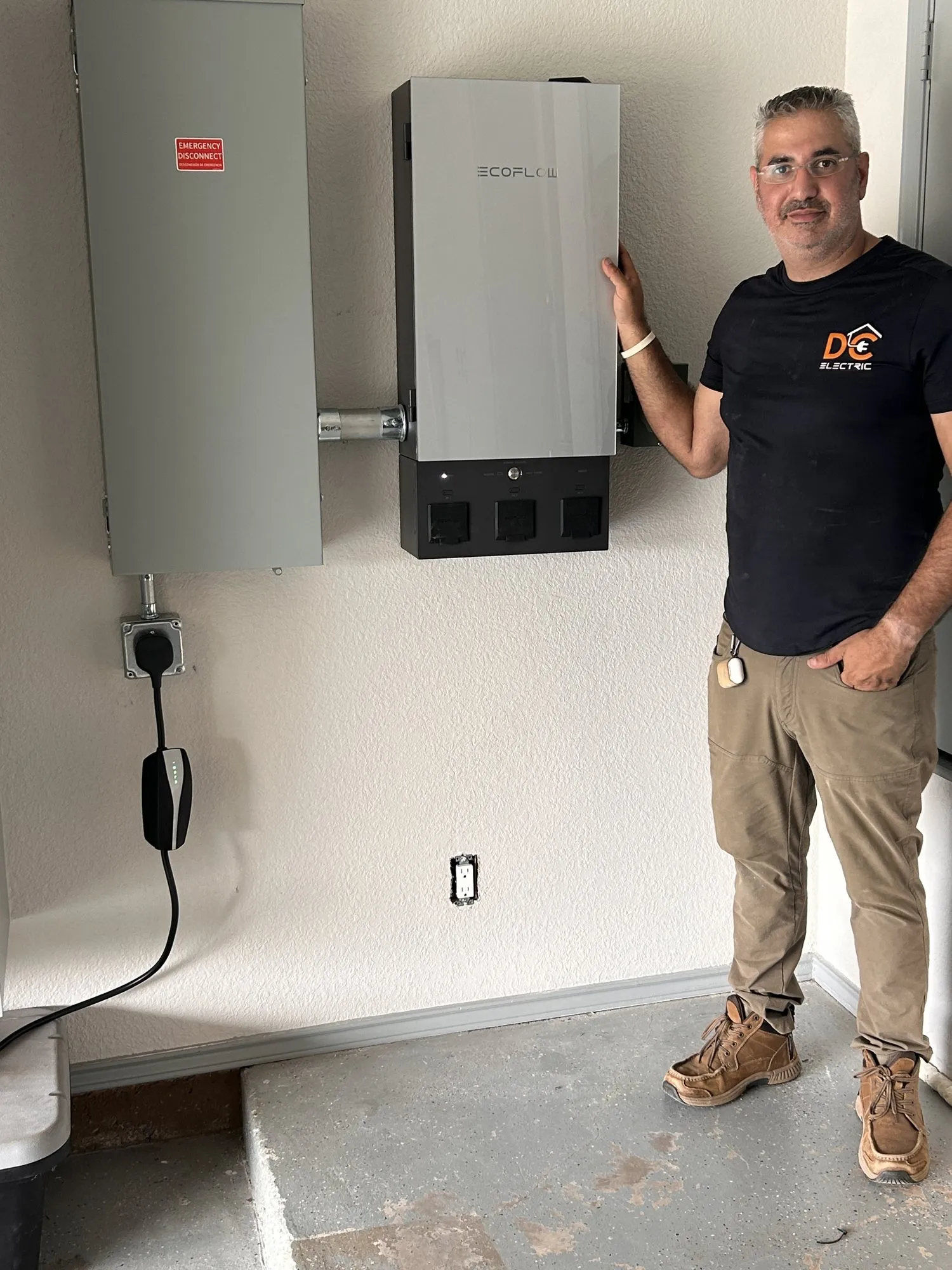 EcoFlow whole-home battery backup install — licensed residential electrician in Austin TX (DC Electric)