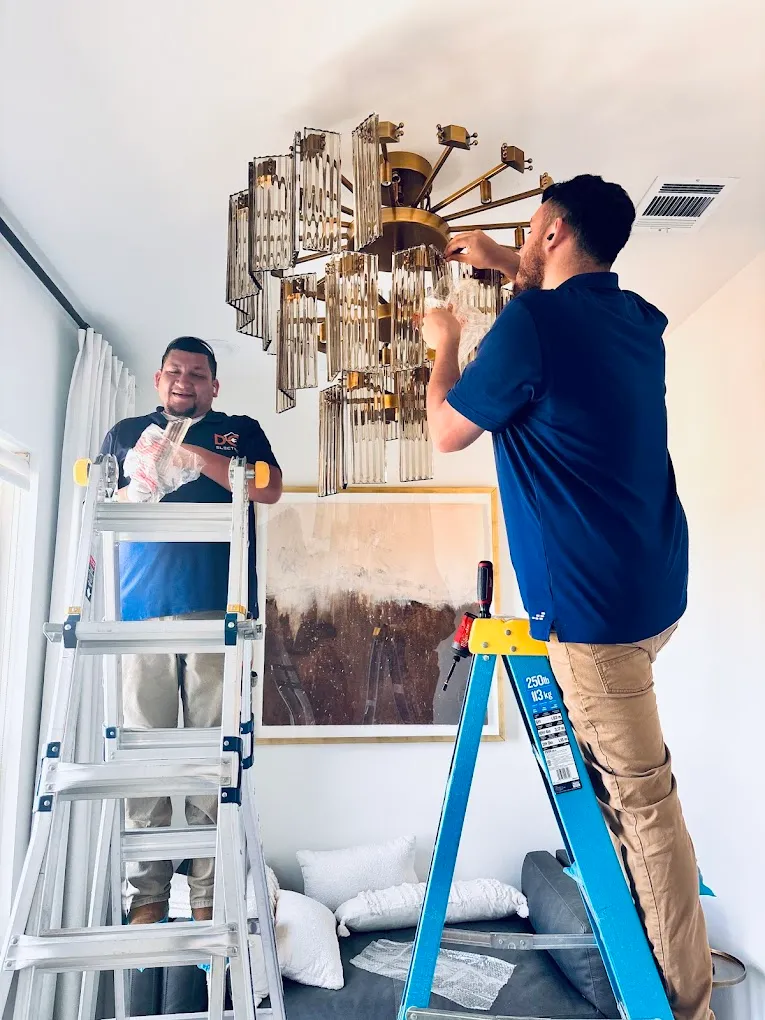 Jonathan and Andrew · new light fixture
