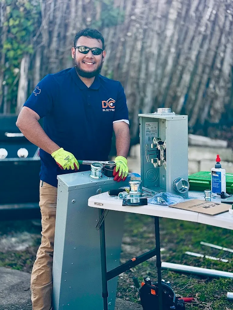Jonathan preparing a new panel