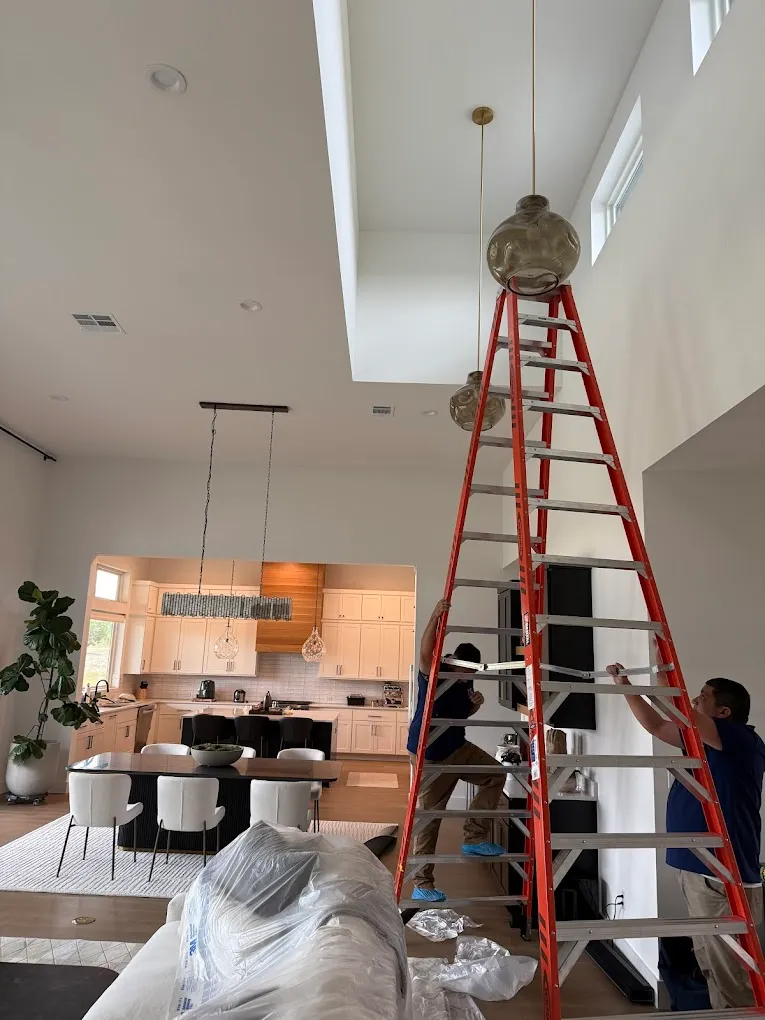 New light fixture installation