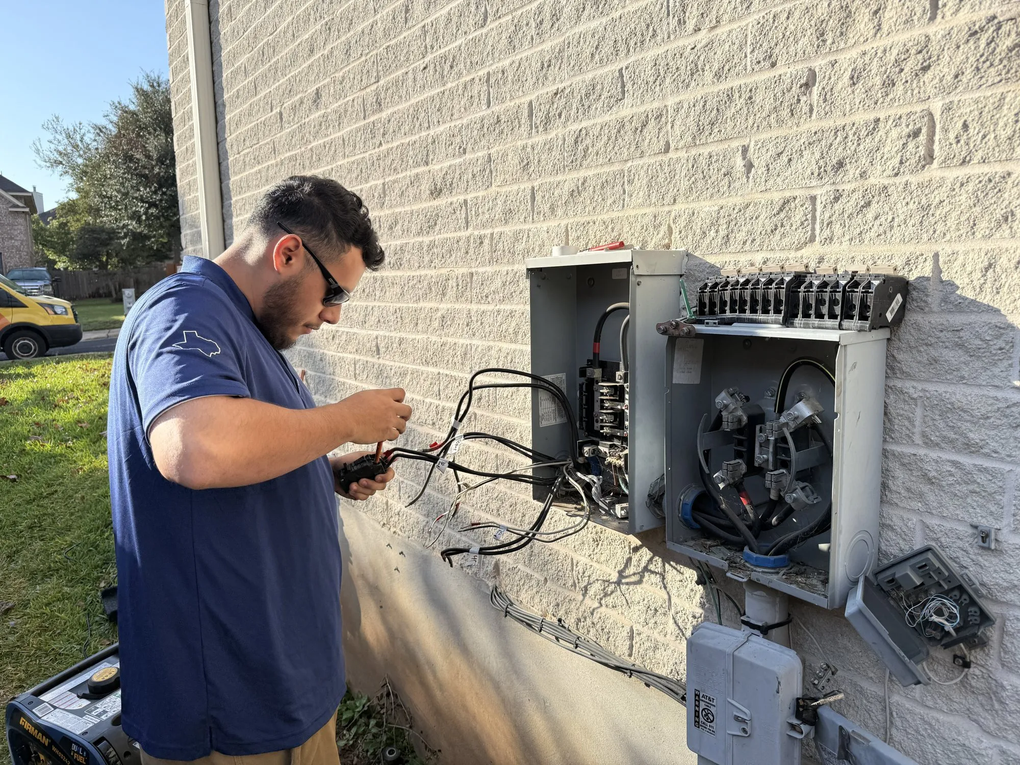 Prepping for a service upgrade — licensed residential electrician in Austin TX (DC Electric)