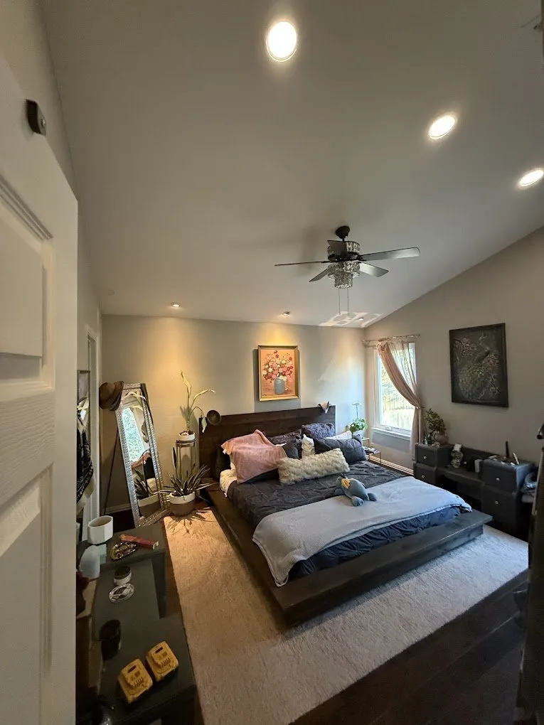 A recessed lighting install — licensed residential electrician in Austin TX (DC Electric)