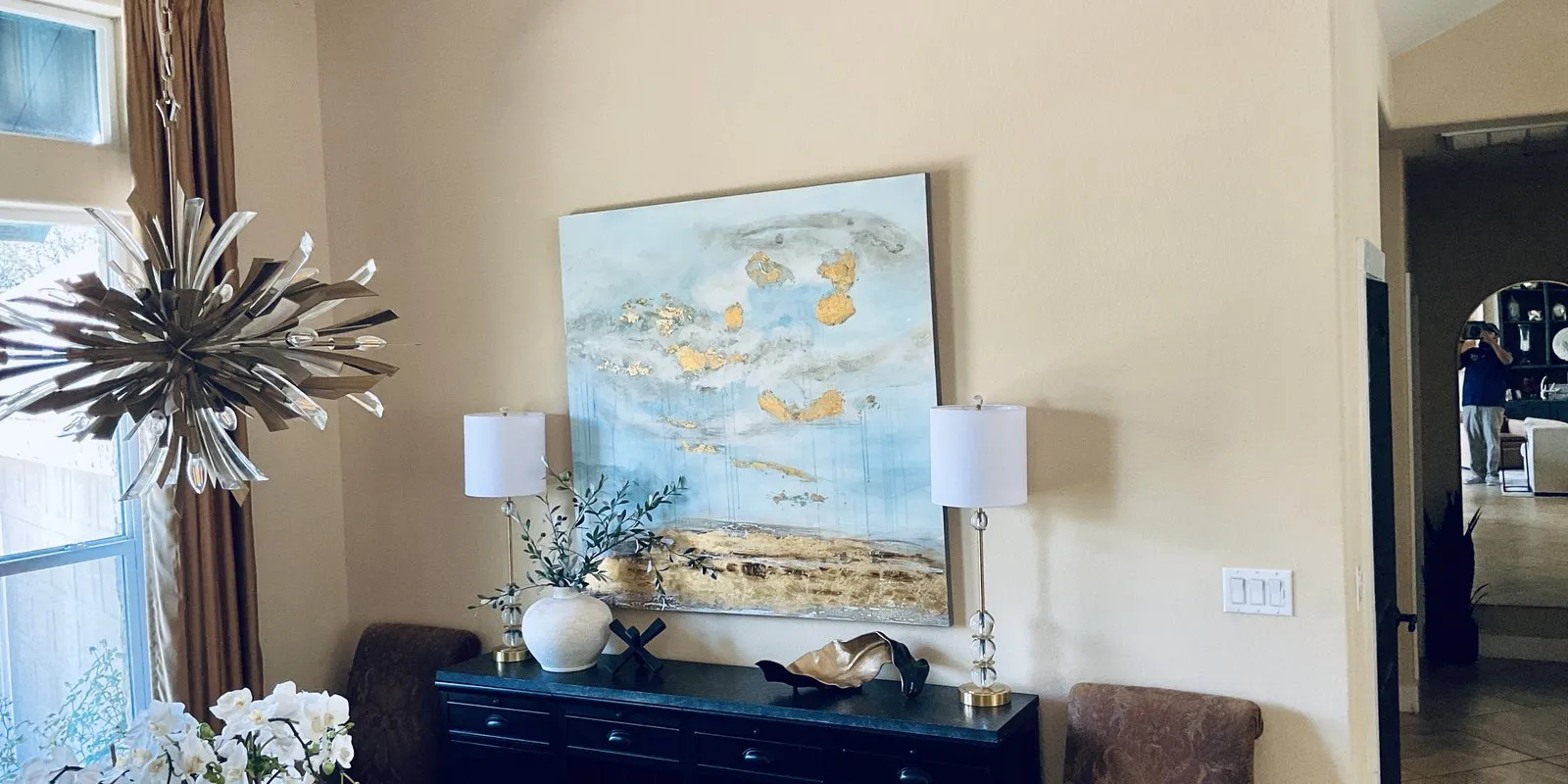 An Austin dining room where one room lost power while the rest of the house stayed on.
