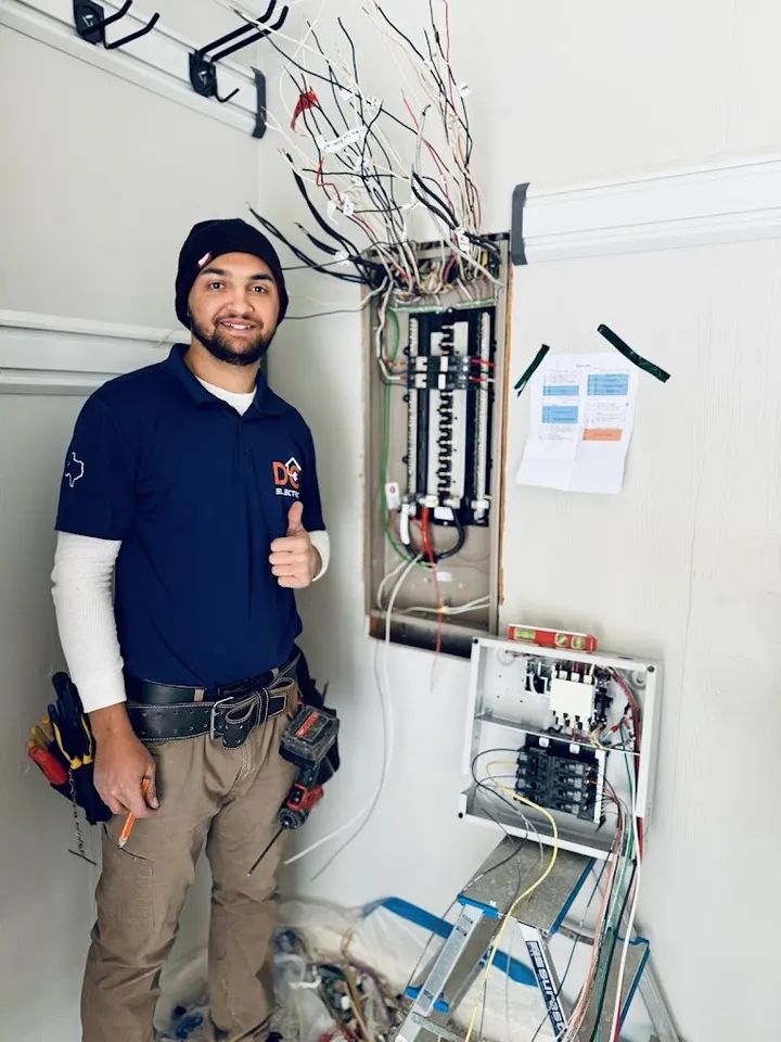 Automatic and manual generator transfer switch installation by DC Electric in Austin TX