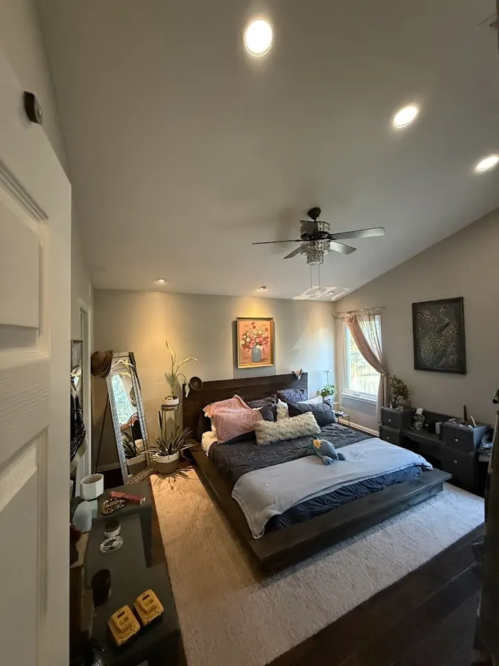 Warm dimmable LED recessed lighting and circuit repair by DC Electric